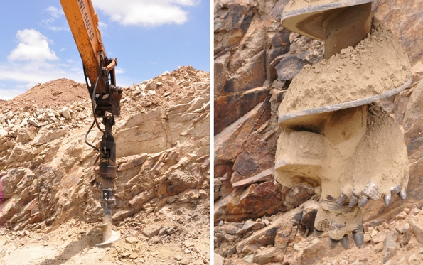 Digga rock drilling